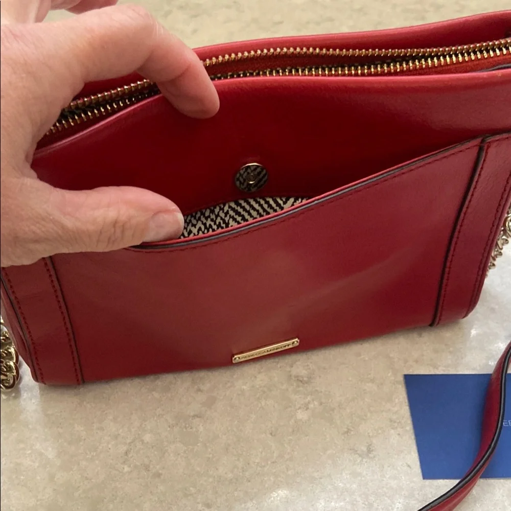 Rebecca Minkoff Red Leather Crossbody Bag - Picture 9 of 15